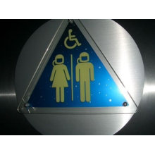 Signes directionnels de porte de Signalisation directionnelle de toilette en métal de LED